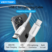 Vention Cáp PD Type C To Lightning 30W Sạc Nhanh MFi Cho iPhone 14 13 Pro