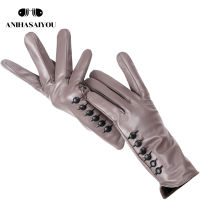 High-end color womens gloves,genuine womens leather gloves,Keep warm womens winter gloves,Soft sheepskin touch gloves - 2011