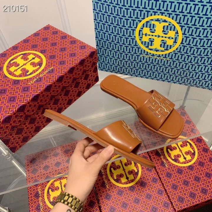 2023-new-tory-burch-leather-casual-slippers