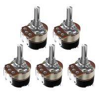 【CW】 5Pcs WH138 Potentiometer 5K/10K/20K/22K/50K/100K/250K/500K Ohm Variable Resistors Turn Carbon Film Taper Switches