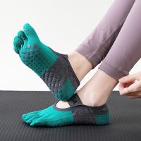 【YD】 5 Pairs Socks Anti-Slip Gym Breathable Back Pilates Ankle Split Toe No Show