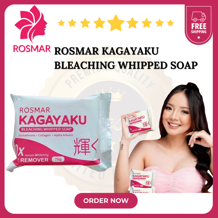 New Packaging Rosmar Kagayaku Bleaching Whipped Soap 70g 10x Instant