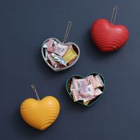 12pcs Heart-shaped Tin Box Wedding Gift Candy Box Wedding Party Decoration Small Storage Box Storage Boxes