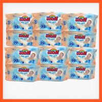 (แพ็ค 12 ห่อ) GooN baby wipes Goo.N กูนน์ กูน ผ้าเปียก ทิชชู่เปียก เบบี้ไวพ์ ห่อละ 55 แผ่น