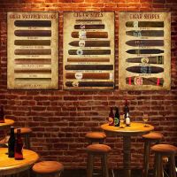 American Cigar Nostalgic Retro Decorative Painting Canvas And Poster Wall Hanging Paintings Bar Club Classic Mural Drawing Painting Supplies