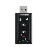 USB 2.0 3D Virtual 12Mbps External 7.1 Channel Audio Sound Card Adapter.