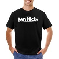 Ben Nicky - White logo T-Shirt aesthetic clothes Tee shirt graphic t shirts slim fit t shirts for men