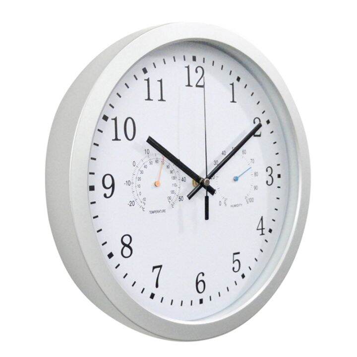 12inch-clock-automatic-time-adjustment-scanning-radio-controlled-clock-temperature-hygrometer-wall-clock-quiet-design