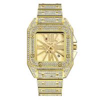 ❀❀ Hip-hop foreign trade new brand watch AliExpress alloy belt full of diamonds cool calendar quartz male micro-business supply