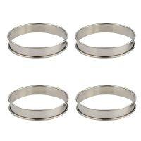 Double Rolled Tart Rings Stainless Steel Round Muffin Rings Metal Crumpet Rings Molds for Making Crumpet,Tart,Muffin 4