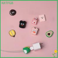 NXTFGB อุปกรณ์เสริมสำหรับโทรศัพท์ น่ารัก ผลไม้ ตัวป้องกันสายไฟ ตัวป้องกันสายเคเบิล ที่เก็บสายไฟ สายชาร์จบัดดี้