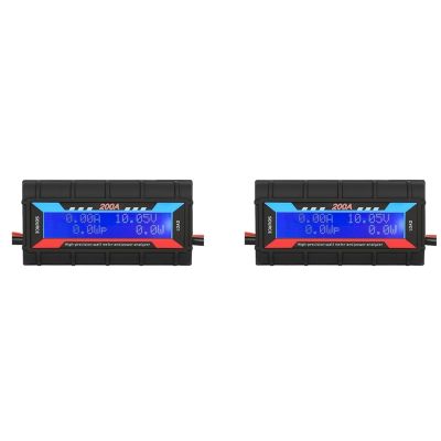 【LZ】▧♞  Testador de bateria de carro RC Voltímetro Amperímetro Poder Energia Elétrica Corrente Monitor Medidor Wattímetro DC 0-60V 200A 2X
