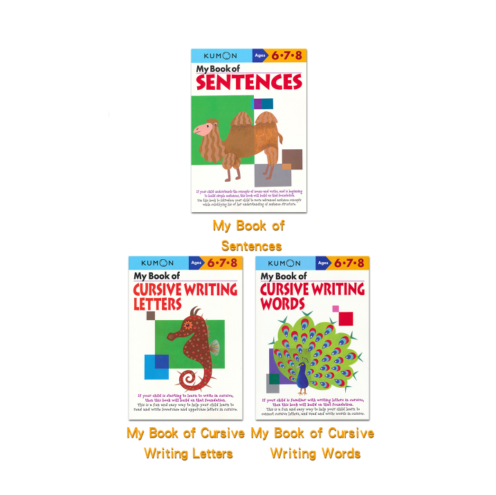 Kumon English word letter writing and sentence making Verbal Skills