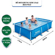 Bể bơi khung kim loại Bestway, bể bơi lắp ráp loại lớn dùng cho gia đình