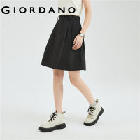 GIORDANO Women Skirts Half Elastic Waist Anti-Emptied Lining Short Skirts A-Line Simple Chic Fashion Casual Skirts 18463216