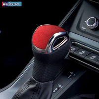 Ultrasuede Top Suede Wrap เกียร์ Shift Knob ABS Trim สติกเกอร์สำหรับ Audi Q3 F3 RSQ3 Sportback 2019 2020 2021อุปกรณ์เสริม