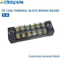 Aideepend TB-1506ขั้วต่อสายไฟ,ขั้วต่อปลายสายไฟ6ตำแหน่งบอร์ด15A