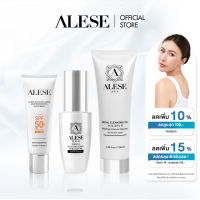 Exclusive SET ALESE อะลิเซ่ เซตสุดคุ้มรวมครีมกันแดด + เซรั่มบำรุงหน้านุ่มชุ่มชื่น + เจลล้างหน้าผิวสะอาด นุ่มอิ่มน้ำ