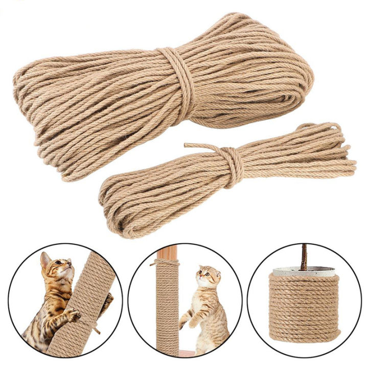 10 M Sisal Rope With Glue Cat Climbing Frame Diy Table Foot Binding Rope  For Pet Cat Scratching Column Claw Care | Lazada Ph
