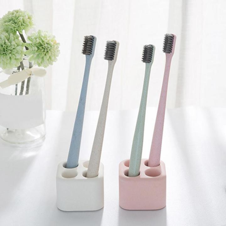 ที่ใส่แปรงสีฟันในห้องน้ำไดอะโทไมต์แบบยืนสำหรับห้องน้ำมี4รูกล่องแปรงสีฟันการจัดเก็บดูดซับทำให้แห้ง