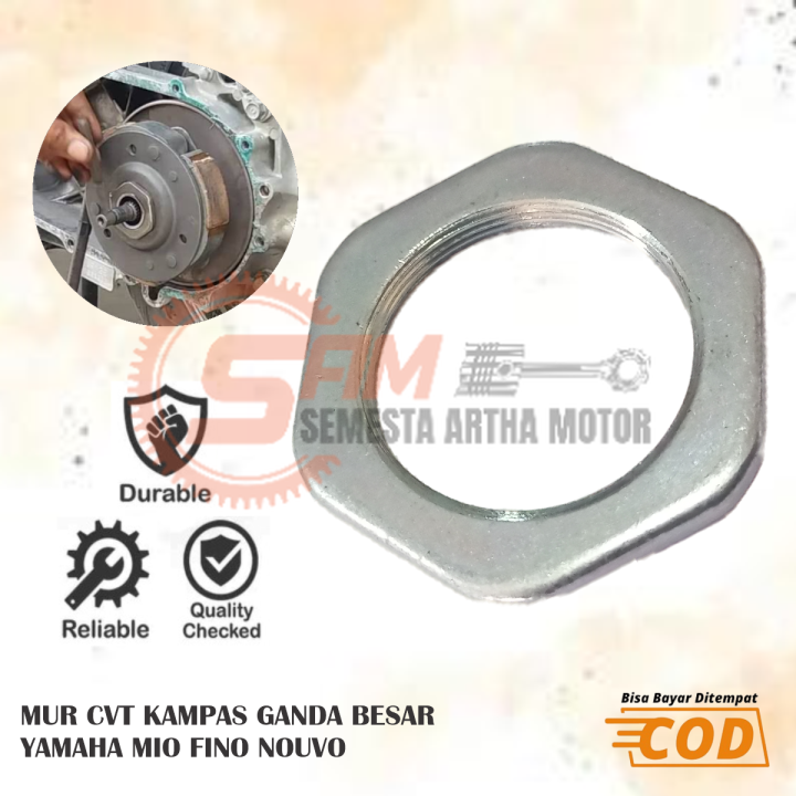 Mur CVT Yamaha Mio Baut Pengencang Besar Pulley Pully Kampas Ganda