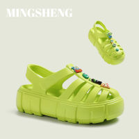 mingsheng รองเท้าผู้หญิงรองเท้าโรมัน Outdoor Outfit Hole Shoes Trend Of The Outfit Summer Sandals