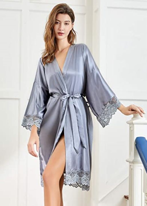 ชุดนอนผ้าไหมไอซ์ซิลค์เทียมเซ็กซี่สำหรับผู้หญิง-xiaoli-clothing-ชุดนอนแขนสามส่วนชุดนอนลดราคาพิเศษสำหรับผู้หญิง