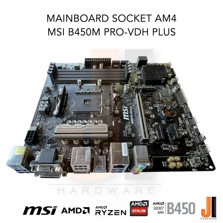 mainboard-msi-b450m-pro-vdh-plus-socket-am4-สินค้ามือสองสภาพดีมีการรับประกัน