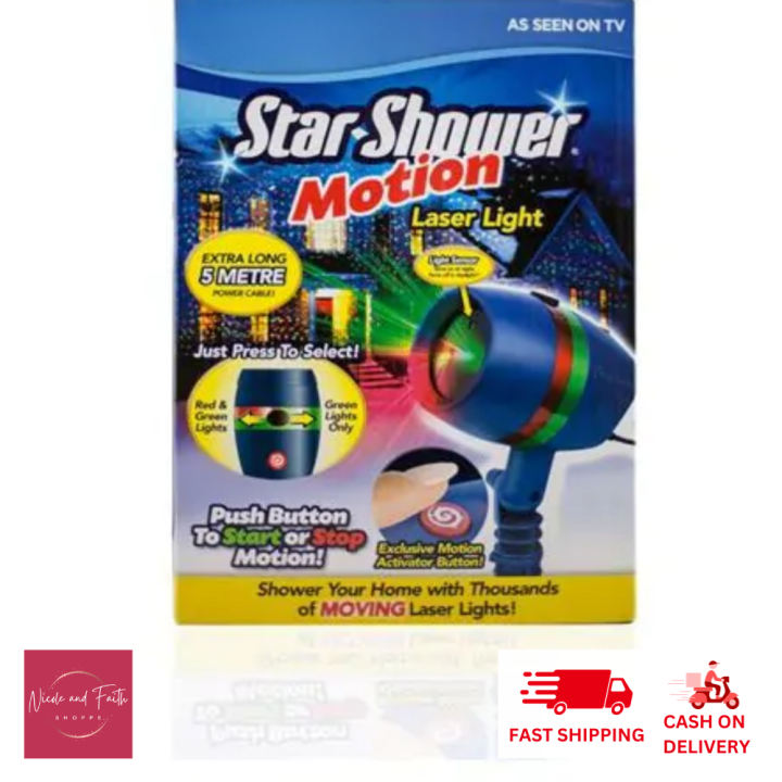 Nicole and Faith Shoppe Dazzling and Festive Display Star Shower Motion