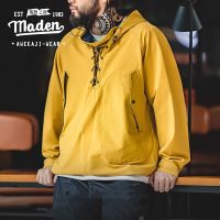 ▬ Maden ใหม่ เสื้อกันหนาว เสื้อแจ็กเก็ต มีฮู้ด สไตล์ฮิปฮอป อเมริกันวินเทจ เหมาะกับใส่ทํางานกลางแจ้ง แฟชั่นฤดูใบไม้ผลิ สําหรับผู้ชาย 2023