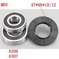 New Product For Midea Drum Washing Machine Water Seal（47*88*10/12）+Bearings 2 Pcs（6306 6307）Oil Seal Sealing Ring Parts