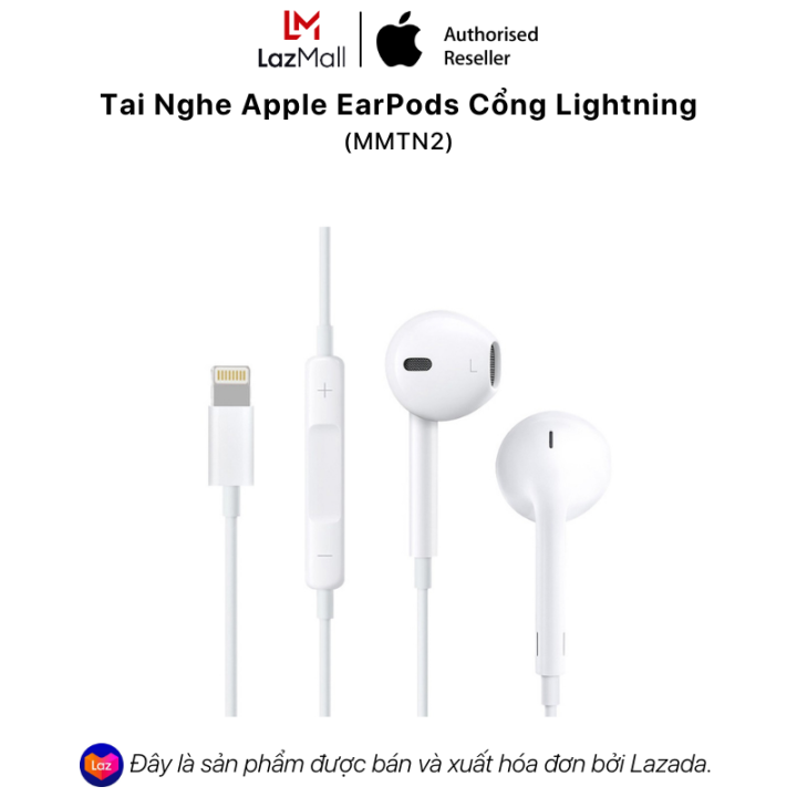 Tai Nghe Apple EarPods Cổng Lightning (MMTN2) - Hàng Chính Hãng 