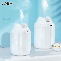 JIASHI Mini เครื่องเพิ่มความชื้นตั้งโต๊ะเครื่องเพิ่มความชื้นรูปแมวใบ้น่ารักน้ำหอมติดรถไฟชาร์จยูเอสบีสีสันสดใส