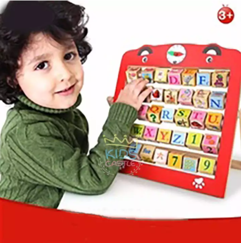 toyswonderland-ของเล่นไม้เสริมพัฒนาการนับเลขสอนภาษาสอนดูนาฬิกา-alphabet-teaching-frame