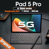 jianzhifen 【 World Premiere】Pad 5 Pro แท็บเล็ต Android Snapdragon 865แท็บเล็ต11นิ้ว HD 2.5K แท็บเล็ตจอแสดงผล12GB 512GB 5G แท็บเล็ตเครือข่ายพีซี