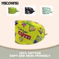 100% Cotton Cartoon Tie Inner Forehead Sweat Towel Belt Ladies nursing Cap Medical Surgical Cap Beauty Salon Chef Scrub Cap