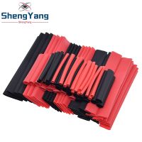 ShengYang 1 ชุด = 150PCS 7.28m สีดำและสีแดง 2:1 Assortment ท่อหดความร้อนหลอดรถ Cable Sleeving Wrap ชุดสายไฟ-jvhkufkfuikukfhcv