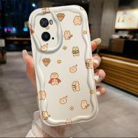 เคสสำหรับ OPPO A76 A96/ลายคลื่น A36หมีทำจากไอศครีมปลอกเคสโทรศัพท์นิ่มสาวน่ารัก