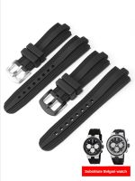 ✌♈☎ Silicone Watchband for Bvlgari Diagono Series Convex Interface Waterproof Men 22mmx7mm Black Rubber Watch Strap Accessories