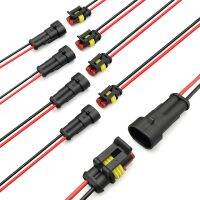 5 Pair car waterproof electrical wire AMP male/female electric connector Super seal plug 2Pin seal strap rope for motorcycle Electrical Connectors