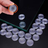 hotx【DT】 10Pcs 18/24mm Plastic Round Glass Table Top Bumpers Soft Anti Non Adhesive for