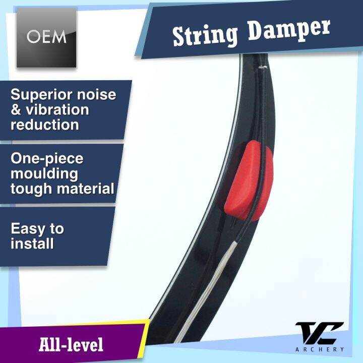 V Club Archery Recurve Bow String Limb Damper Shock Absorber Limbs