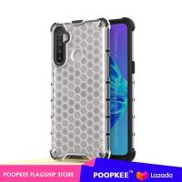 สำหรับ OPPO Realme 5 5s 5i C3 6i 5 Pro Realme Q Realme 7กรณี Pro Honeycomb เกราะไฮบริดที่ขรุขระ TPU + PC กันกระแทก Heavy Duty เคสห่อหุ้มปลอก