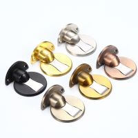 Magnetic Door Stops 304 Stainless Steel Door Stopper Door Holders Catch Floor Nail-free Doorstop Furniture Hardware MJ714 Door Hardware Locks