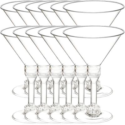 Cups Cocktail Plasticfor Party Mini Wooden Spoons Martini Jars Champagne Disposable Glasses Syrup Drink Set Clear