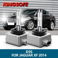 Kingsofe 2ชิ้น Xenon Hid D3s ไฟตัดหมอกอัตโนมัติหลอดไฟรถยนต์12V 35W ไฟหน้า3800lm 6000K ไฟต่ำสูงสีขาวสำหรับจาร์กัว Xf 2014