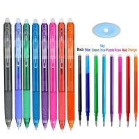 8Colors Magic Erasable Pen Press Gel Pen Erasable Refill Gel Ink Retractable Pens Washable Handle Rod School Office Stationery