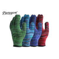 ถุงมือถัก PARAGON รุ่น มังกรเงิน(12 คู่)| สำหรับงานเกษตรกรรม | งานประมง | มีความยืดหยุ่นสูง | นุ่ม กระชับ