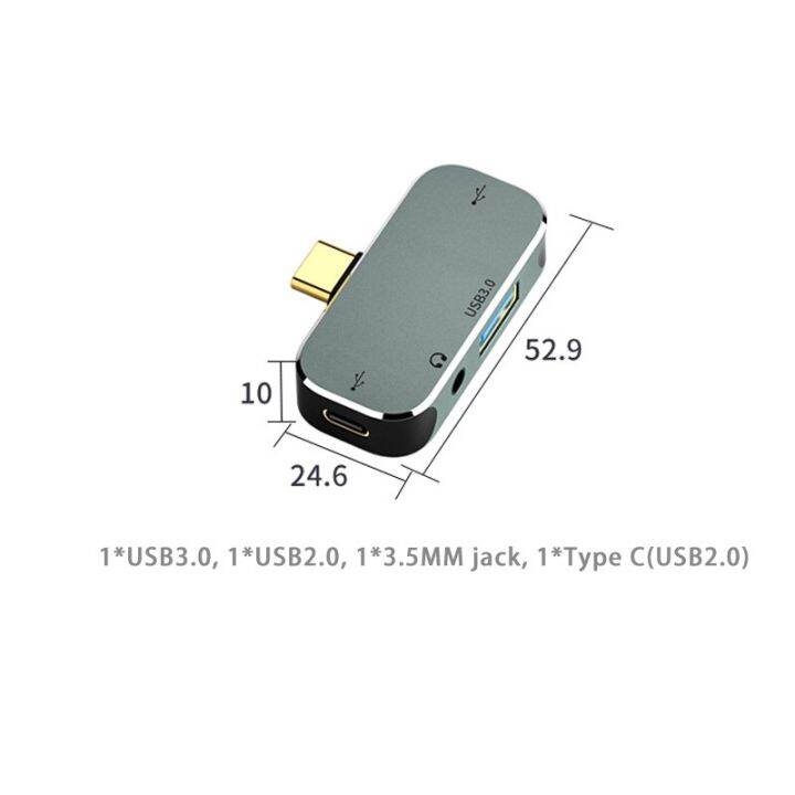 ตัวขยาย-pd100w-usb-ฮับชนิด-c-แท่นวางมือถือ-usb3-0-ช่องเสียบ3-5มม-ฮับตัวแยก4k-หัวแปลงสัญญาณ-hdmi-usb-c-สำหรับคอมพิวเตอร์-macbook