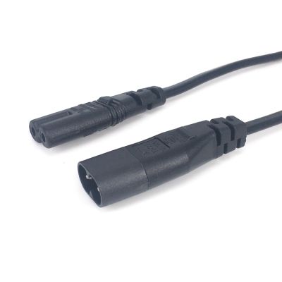 【YF】 IEC 320 2-Pin C7 Female To C8 Male Figure 8 Power Adapter Extension Cable 30CM 1.8m 6FT 3M 5M Mal